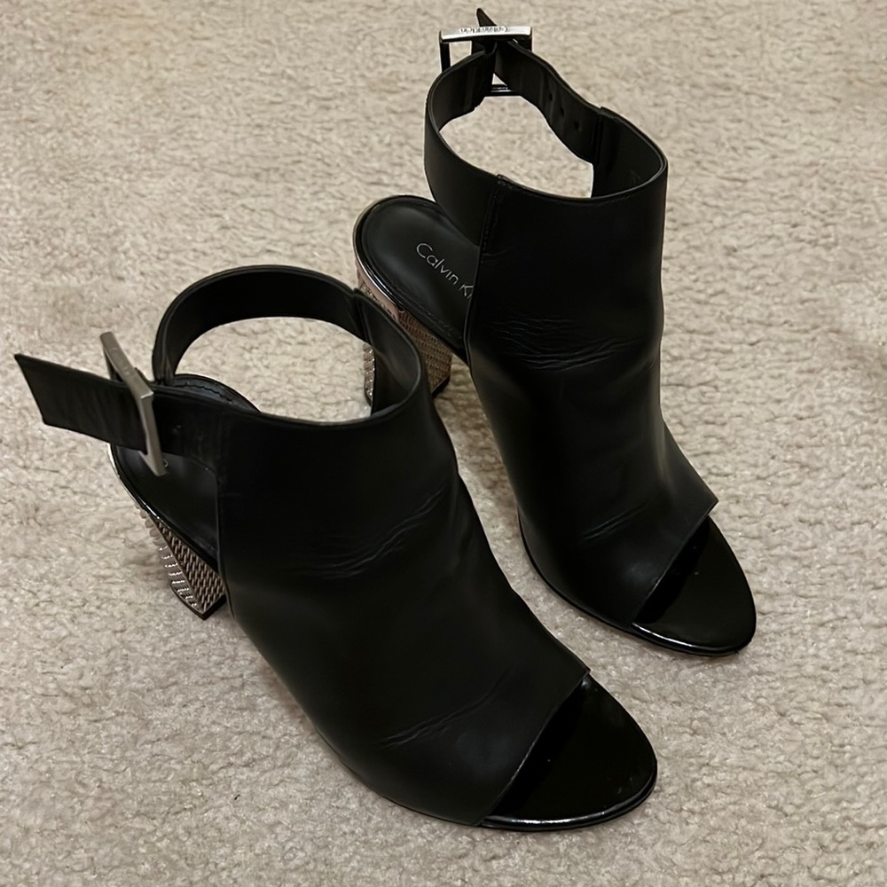 Calvin Klein Block Heel Open Toe Mule - image 1